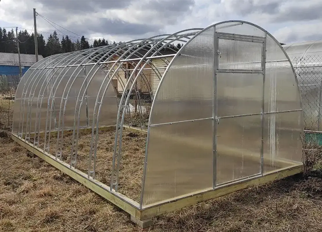 Теплица Сибирская Ферма 25х20 двойная труба